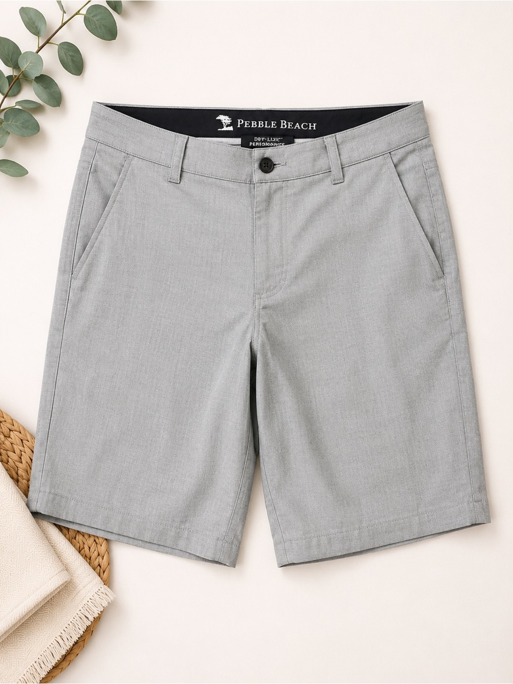 Pebble Beach Dry-Luxe Performance Golf Shorts Gray Men’s Size 32